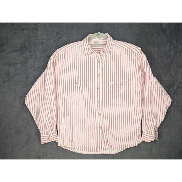 VTG Compagnie Internationale Express Womens Long Sleeve M Button Down Striped - Picture 1 of 12